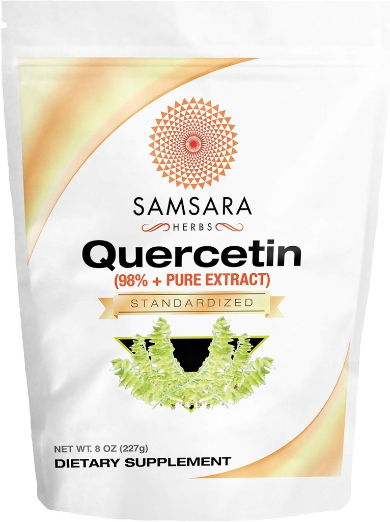 Samsara Herbs Quercetine 98%+ Pure Extract Powder (8oz/226g) - Gelijk aan 452 x 500 mg Capsules