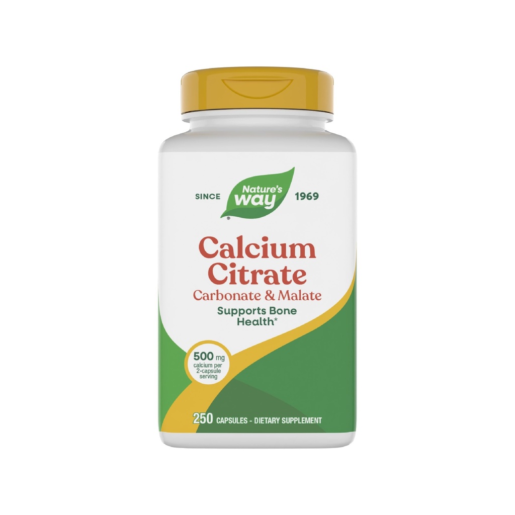 Nature's Way Calcium Citrate Complex, 500 mg per Serving, 250 Capsules