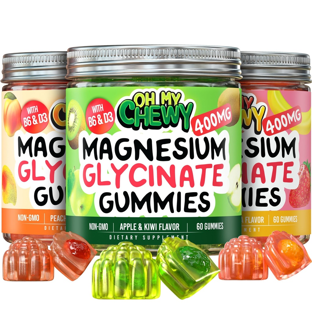 Magnesium Gummies Variety Pack 3 Flessen (60 Elke)