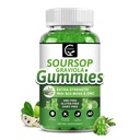 Biologische Soursop Graviola Gummies - 2200mg Extra Sterkte Soursop Bladeren Extract w/zee Mos Extract 200mg, Zink & Vitamine C - Ondersteunt Immuniteit, Lever, Zzz & Antioxidant, Glutenvrij, Veganistisch, 60 Gummies