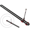 300mm Houtbewerking Kompas, Groot Kompas Houtbewerking Scribing Circle, Carpenter Kompas Heerser Markering Gauge Circle Markering Tool voor Ingenieur Carpenter (zwart)