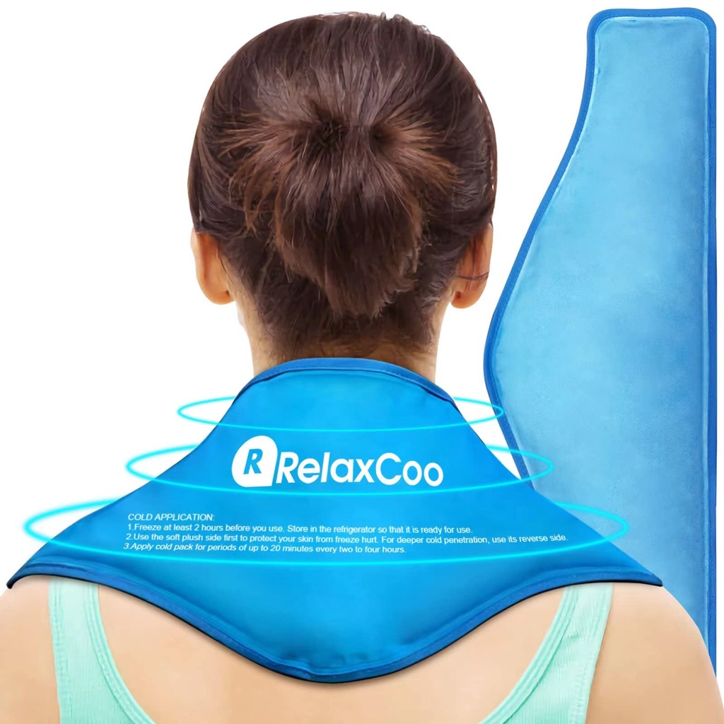 Neck Ice Pack Wrap, herbruikbare Gel Ice Pack voor nek schouders, koude compress therapie voor pijnbestrijding, verwondingen, zwelling, kneuzingen, verstuikingen, ontsteking en Cervicale chirurgie herstel