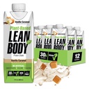 Lean Body Ready-to-Drink, Plant-Based Vegan Vanilla Caramel Proteïne Shake, 30g Proteïne, Geen kunstmatige smaken, Zoetstoffen of Kleuren, Niet GGO, Glutenvrij, Premium Pea & Rice Blend (Pack van 12)