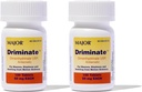 MAJOR Driminaat - Dimenhydrinaat 50mg Motion Disease Tablets - Anti-Musea Medicine - 100 Tablets (2 Pack)