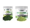 AKI Broccoli Sprout Powder (5.29oz / 150g) en Marine Phytoplankton Powder (2 Oz / 57G) - Plant Based Proteins & Ideal in Vitaminen 