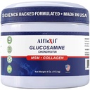 ALFA VITAMINS Alflexil Glucosamine Plus Chondroitin Cream met MSM & Collageen, ondersteunt gezonde gewrichten, gewrichts- en spierpijnverlichting, verbetert de mobiliteit, snelle absorptie en vochtinbrengende huid, 4 Oz.