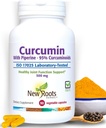 NIEUWE ROOTS HERBAL Kurkuma Curcumine supplement 500 mg met gember en zwarte peper extract - 20x beter absorptie 