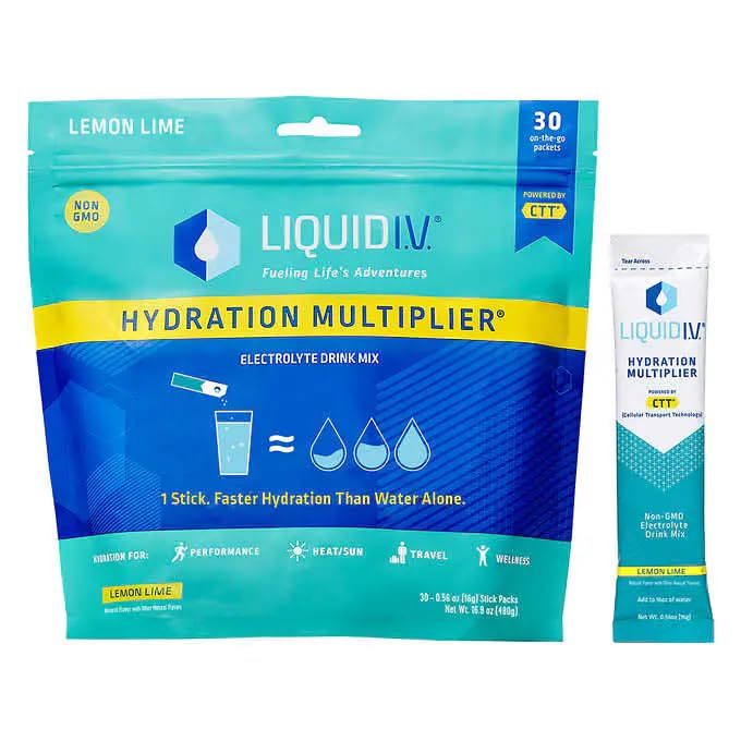 Liquid I.V. Hydration Lemon Lime Electrolyte Powder Drink Mix, 28 Tellen