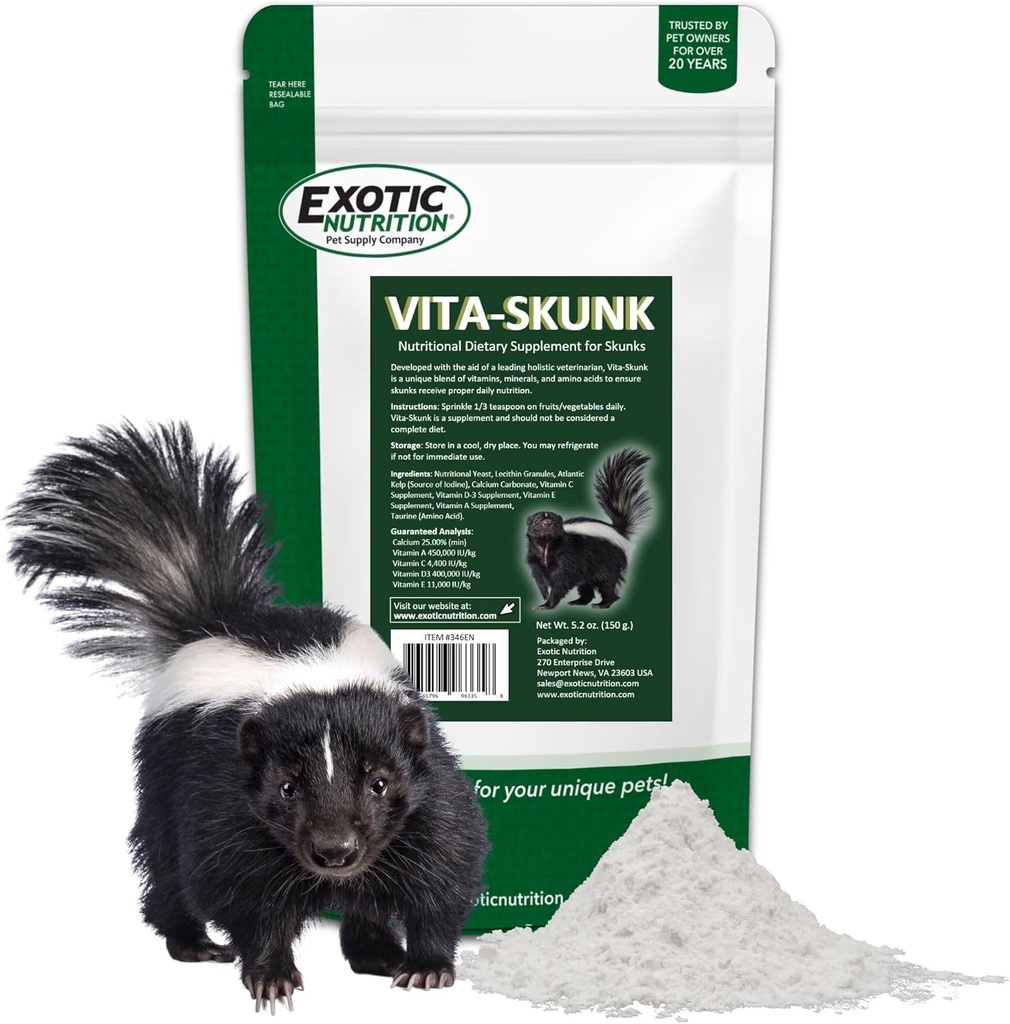 Vita-Skunk (5.2 oz.) - Nutritional Dietary Supplement - Made with Essential Vitamines, Minerals & Amino Acids - for Pet Skunks