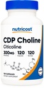 Nutricost CDP Choline (Citicoline) 300mg, 120 Vegetarische Capsules - Non-GMO, Vegetarisch Vriendelijk, Glutenvrij