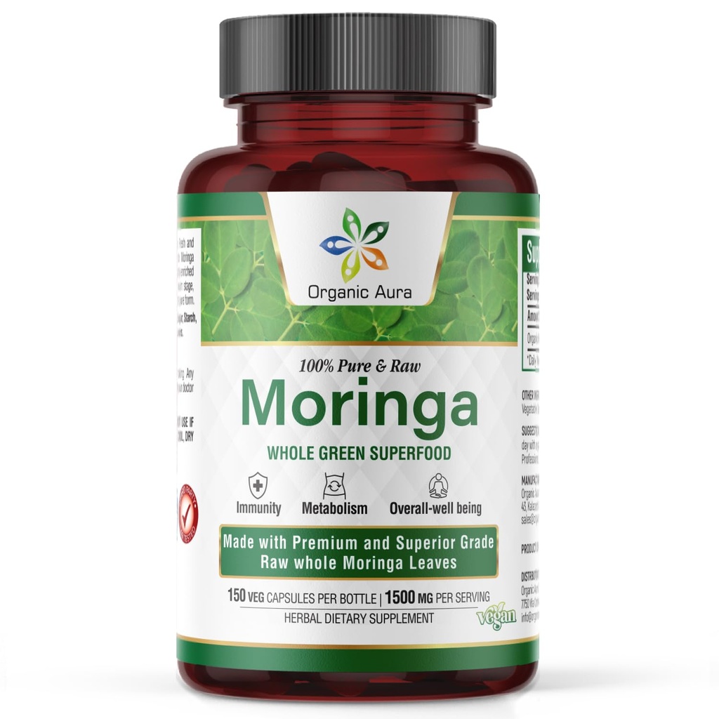 Biologische Aura Moringa Leaf Capsules 