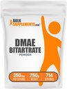 BulkSupplements.com DMAE Bitrate Powder - Dimethylaminoethanol Bitrate, DMAE Supplement - Unflavored & Gluten Free, 350mg per portie, 250g (8.8 oz) (Pack of 1)