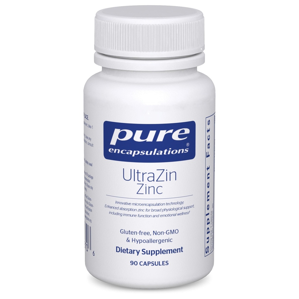 Pure Encapsulaties UltraZin Zink Verbeterde Absorptie Mineraal Ondersteuning voor Metabolisme en Immuun Gezondheid*