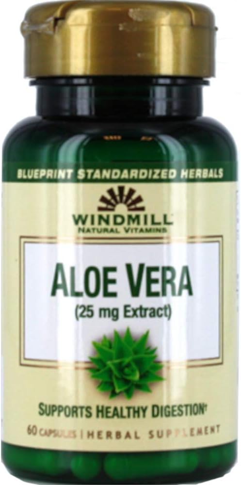 Windmolen Natuurlijke Vitaminen Aloë Vera (25mg Extract) 60 Capsules (verpakking van 1)