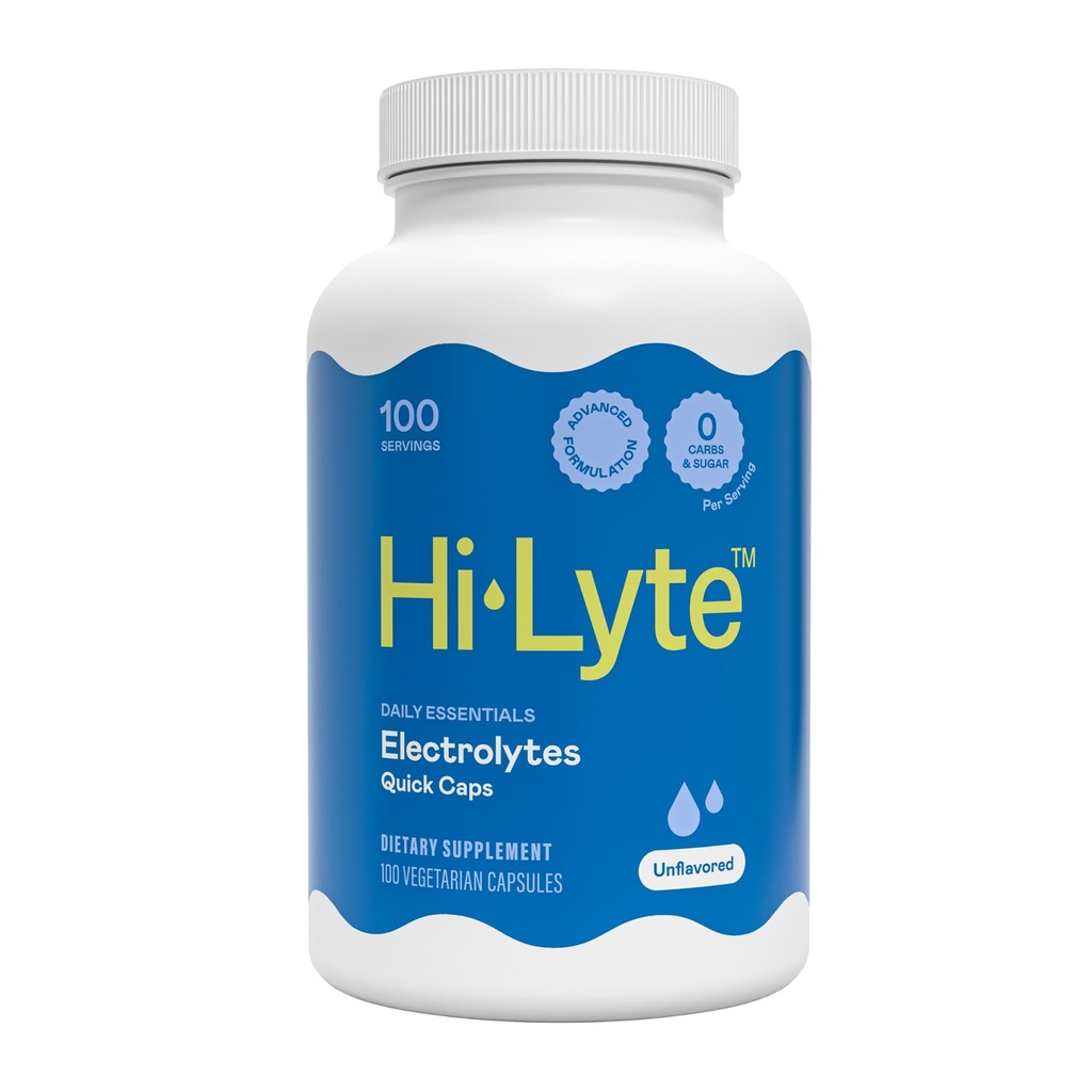 Hi-Lyte Daily Essentials Elektrolyten Quick Caps Unflavored, 100 Servings