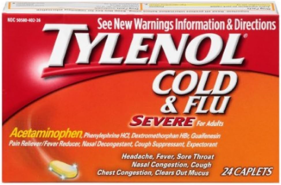 Tylenol Cold & Flu Sever Maat 24ct Tylenol Cold & Flu Sever 24ct