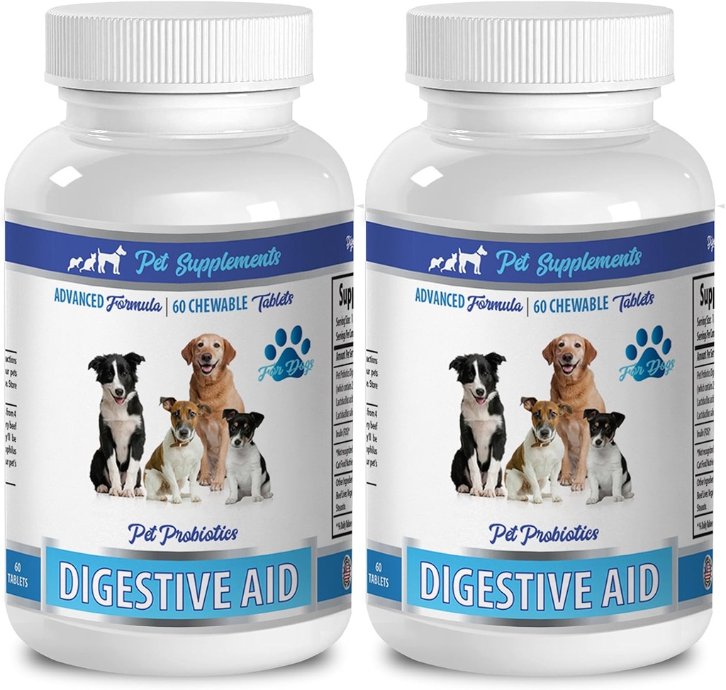 honden slechte adem eliminator - DOG DIGESTIVE HULPPROBIOTICA - NATUURLIJKE AANPAK - OPLOSSING TOT BAD BREEKT EN GAS - COUNTER DIARRHEA - hond probiotica capsules - 2 flessen (120 Treats)