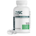 Bronson Zink 50mg Complex High Potency Immune Support Supplement & Antioxidant and Skin Health - Niet GGO, 100 Vegetarische Capsules