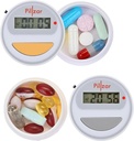 Portable Pill Organizer Dispenser met Timer Cap voor Medicatie, Supplementen en Vitaminen. Perfect voor reizen of thuisgebruik.