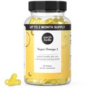Earth & Elle Algae Omega 3 Supplement - Vegan Omega 3 - Omega 3 Vegan Supplement w/Algae Oil & Vegan DHA - Helpt ondersteuning Hart & Brain Health 1000 mg per portie - No Fishy Aftersmaak 60 Softgels