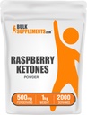 BulkSupplements.com Raspberry Ketones Poeder - Raspberry Ketones Supplement, Antioxidant Bron - voor energie ondersteuning, Glutenvrij, 500mg per portie, 1kg (2,2 lbs) (pakket van 1)