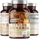 N1N Premium Ceylon Cinnamon 1200mg [100% Organic Ceylon Cinnamon] Natural Supplement to Support Healthy Circulatie, Brain and Joint Function,120 Caps
