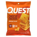Quest Nutrition Cheese Crackers, Cheddar Blast, 10g Protein, 5g Net Carbs, 1g Sugar, Made with Real Cheese, High Protein Snack, 12 Packs (1.06 oz Bags)