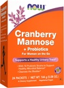 NOW Supplementen, Cranberry Mannose + Probiotica met een mix van 10 Probiotische Bacteriële Strains, 24/Box