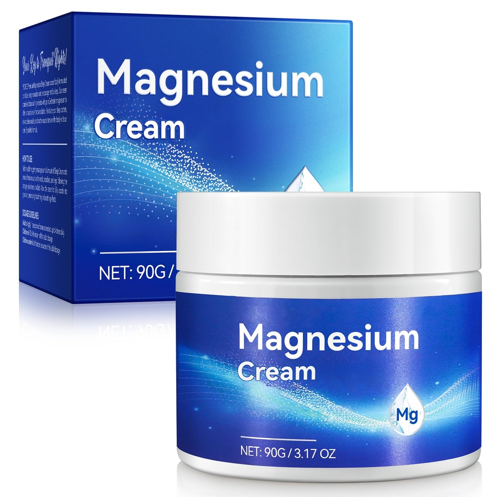 Magnesium Lotion,Pure Magnesium Cream for Better Sleep, Leg & Joint Care,Non-Greasy -Topical Magnesium Chloride-Skin Friendly Ingredients-3.17 OZ