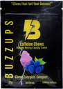 BuzzUps Cafeïne Gummies 100mg Cafeïne per Gummy, Buzzin Berry Twist Flavor, 1000mg Totaal per Pack, Energie Supplement voor Running, Fietsen, Gaming, Endurance Sport (30 Gummies, 3-Pack)