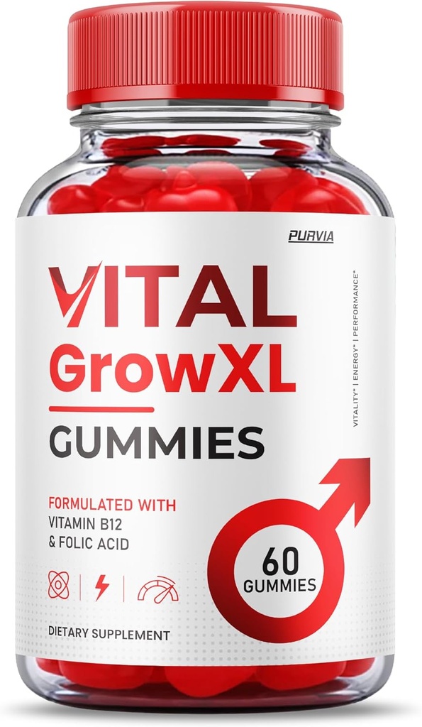 Vital Grow XL Gummies - Maximale sterkte Formule - Injectieflacon Groei XL Extreme sterkte Formule, Vital Grow XL Reviews, Algemene dagelijkse gezondheidsondersteuning 1000mg Maximale Wellness Supplement Formule (60 Gummies)
