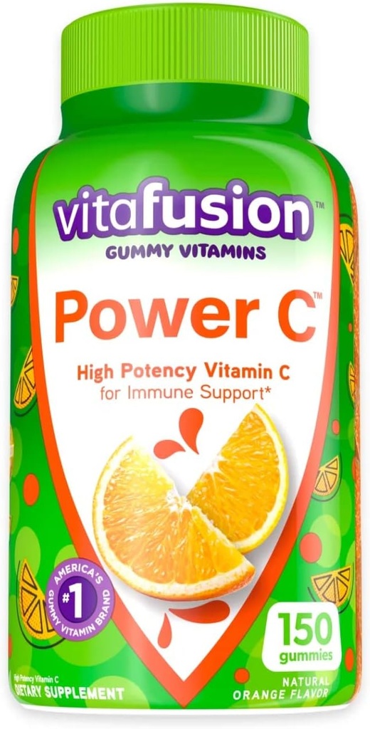 Convergentie Vermogen C Vitamine C Gummies voor Immune Ondersteuning, Oranje smaak, 150 Tellen