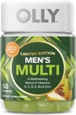 OLLY Men's Multi, Vitaminen A, C, D, E, B, Zink, Limited Edition, Feestelijke Poached Cider - 50ct