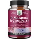 D Mannose met Cranberry Supplement - Potent D Mannose 1000mg Capsules for Nieren Defense Support & Cleanse and Urinary Tract Health for Women & Men - Bladder Health Supplement for Adults - 60 Tel.