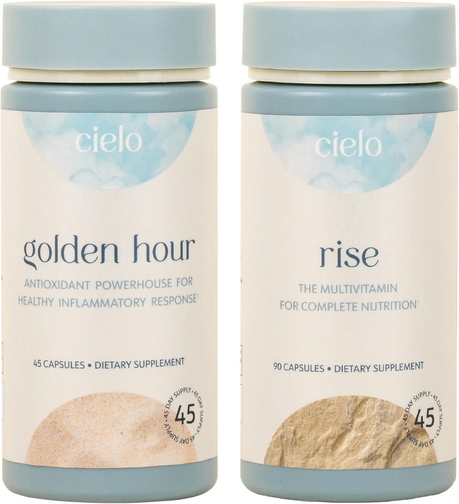 Cielo Golden Hour Antioxidant & Rise Multivitamine set - 45 Day Supply