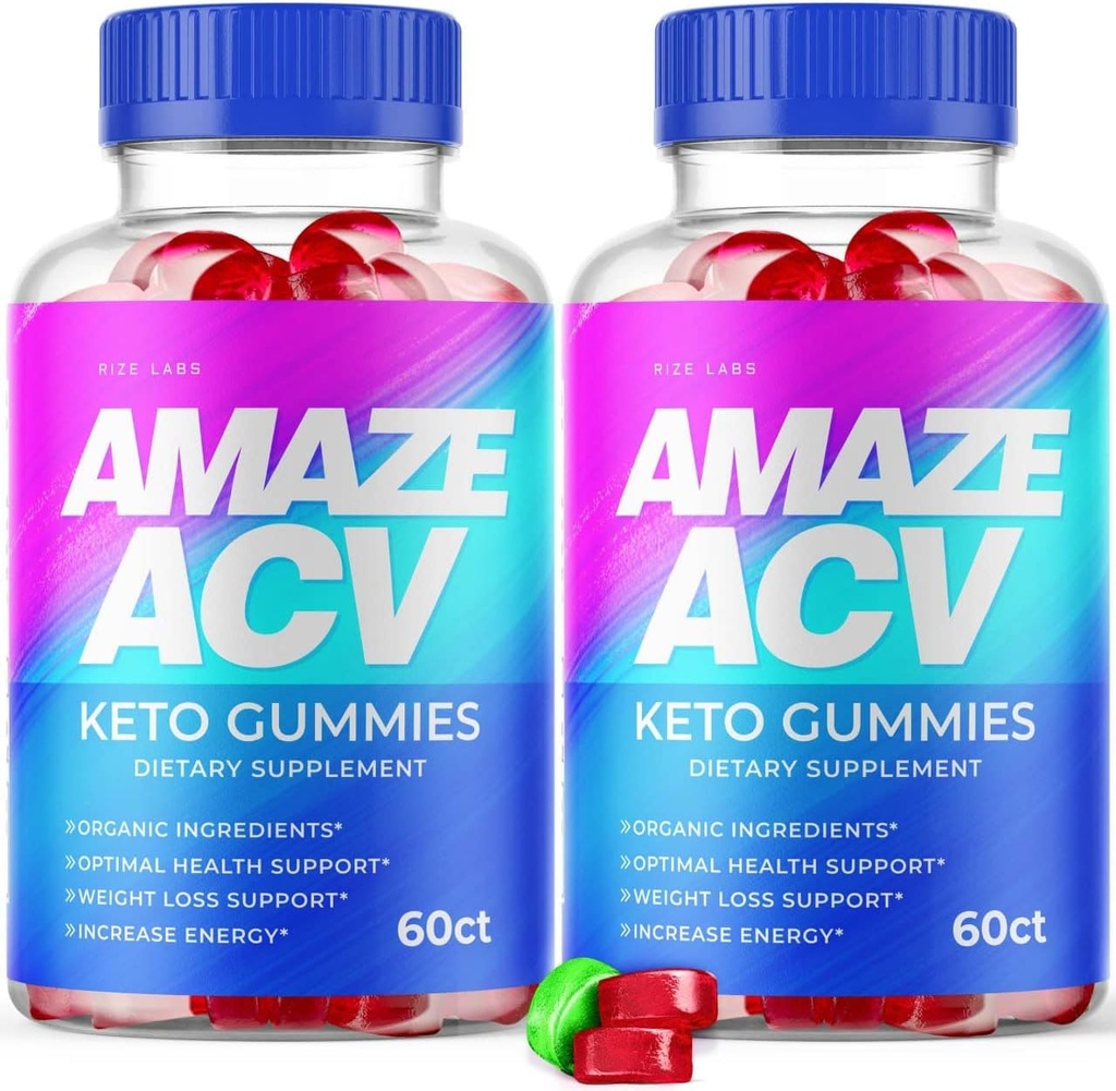 rize labs - Amaze ACV Keto Gummies voor gewichtsverlies - Biologische Keto Apple Cider Vinegar Gummies, helpt om de energie te verhogen (120 Gummies) (verpakking van 2)