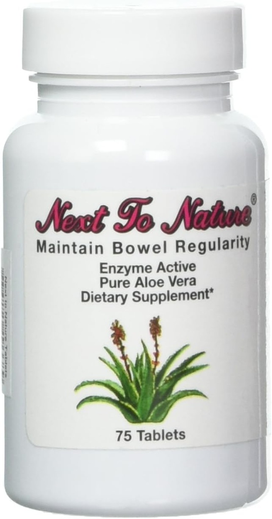 Naast de Natuur Tabletten: Kruidenhulp aan Regularity, Pure Aloë Vera Dieetsupplement, 75 tabletten
