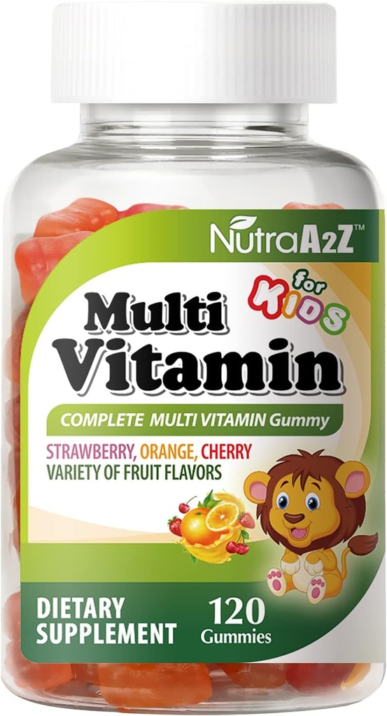 Multi Vitamine voor kinderen - 120 Graaf Dieetsupplement Variatie Smaken van Fruitige Deliciousness . Vitaminen A, B6, B12, C, D en E, Zink, Foliumzuur, Biotine, Jodium, Choline & Calcium