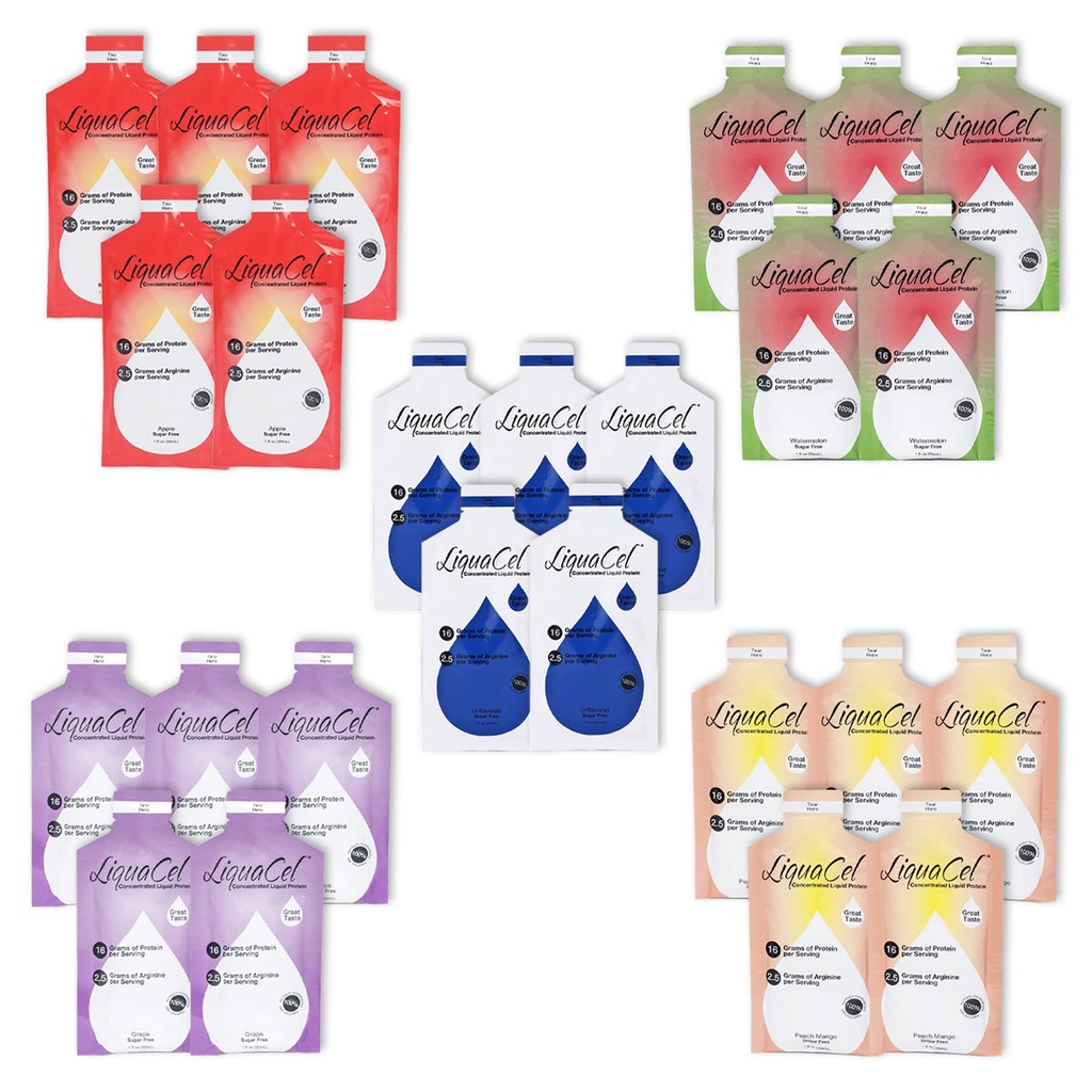 LiquaCel Geconcentreerde Liquid Protein Packets Variety Packs (25 Packets X 30ML)
