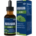 Kava Kava Root Extract Drops for Calming & Relaxation Support, Natural Herbal Blend Tinctuur Supplement voor betere slaap ondersteuning met Valeriaan wortel, citroenbalsem en kamille. 2oz