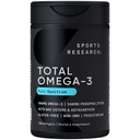 Sportonderzoek® Total Omega-3 Visolie 2200mg - Gemaakt van Antarctische Krill met/Astaxanthine, Wild Sockeye Salmon & Alaska Pollock - 960mg EPA & DHA - 120 Softgels