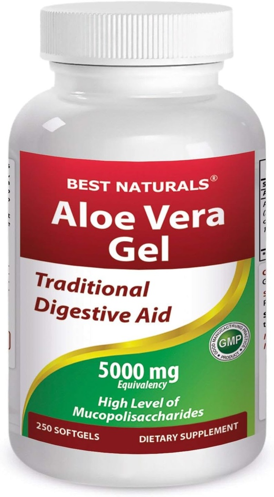 Best Naturals Aloë Vera Gel 5000 mg 250 Softgels