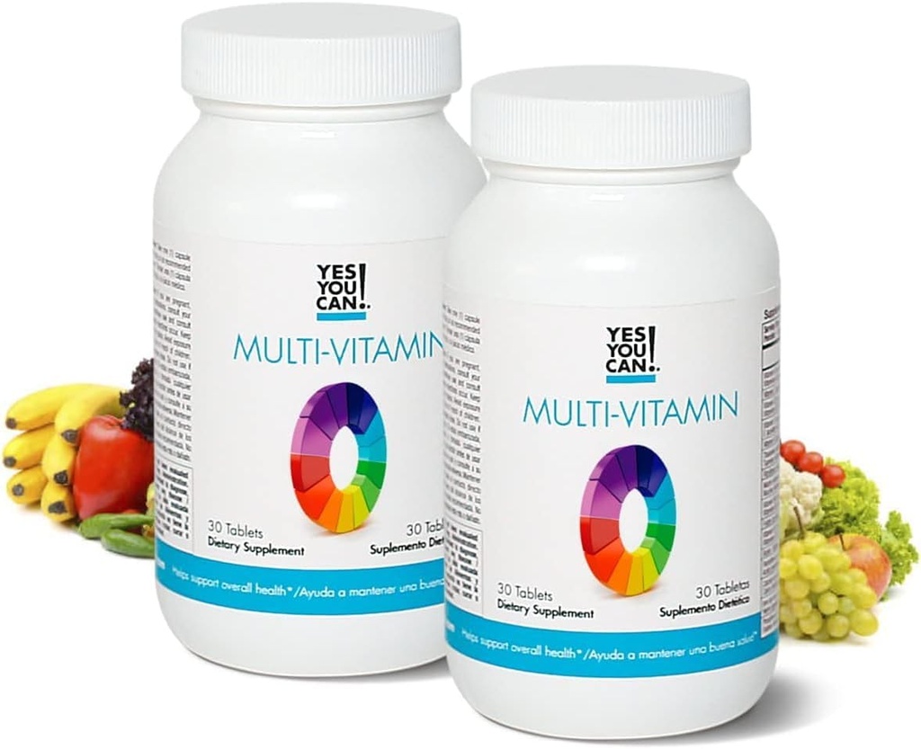 Ja, dat kan je wel! Dagelijkse Multivitaminen voor mannen en vrouwen - Helpt Assist algehele gezondheid en welzijn, Bevat antioxidanten, rijk aan vitamine A, B, C & E - dagelijkse vitamines - 30 tabletten - 2 verpakkingen