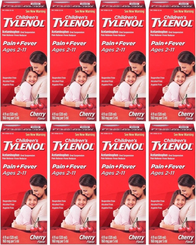 Tylenol Chld Cherry Liq Formaat 4z Tylenol Kinder Cherry Blast Orale suspensie