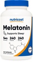 Nutricost Melatonine 5mg, 240 Capsules - 5mg Per portie, Non-GMO, Glutenvrij