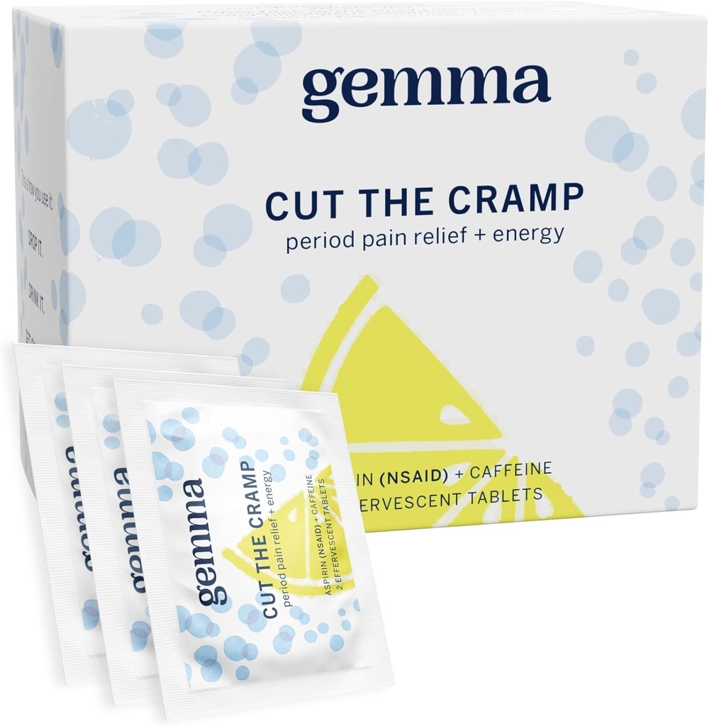 Gemma Cut The Cramp - Fast Menstrual Cramp & Period Pain Relief - Multi-Symptoom Formula Treats Menstruele krampen, vermoeidheid, opgeblazen gevoel, hoofdpijn in 15 minuten