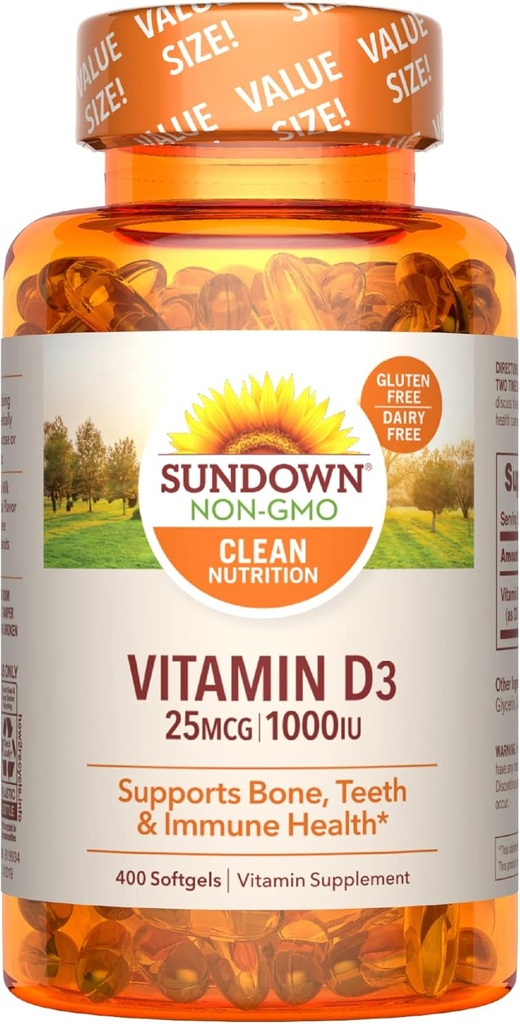 Sundown Vitamine D3, 400 Softgels