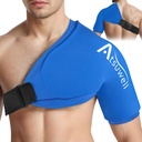 Atsuwell XL Schouder Ice Pack Wrap, Schouder Ice Packs Rotator Manchet Koude therapie, Cold Pack Schouder Compressie Mouw voor vrouwen Mannen, schouders Koude Packs Mouw voor ongemak, Blauw