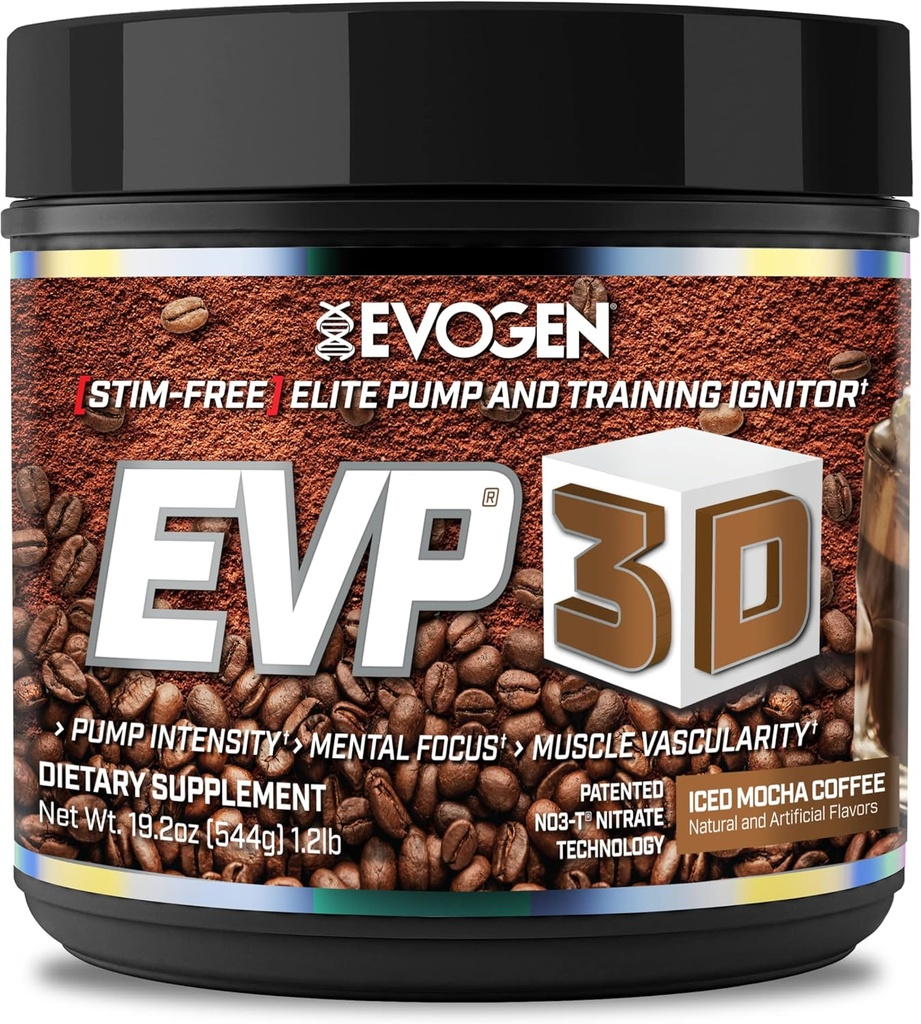 Evogen EVP 3D - Stim Gratis pre-workout poeder voor mannen & vrouwen 