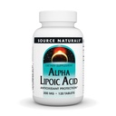Bron Naturals Alpha Lipoïnezuur 200 mg Ondersteunt gezonde suiker Metabolisme, leverfunctie en energieopwekking - 120 tabletten